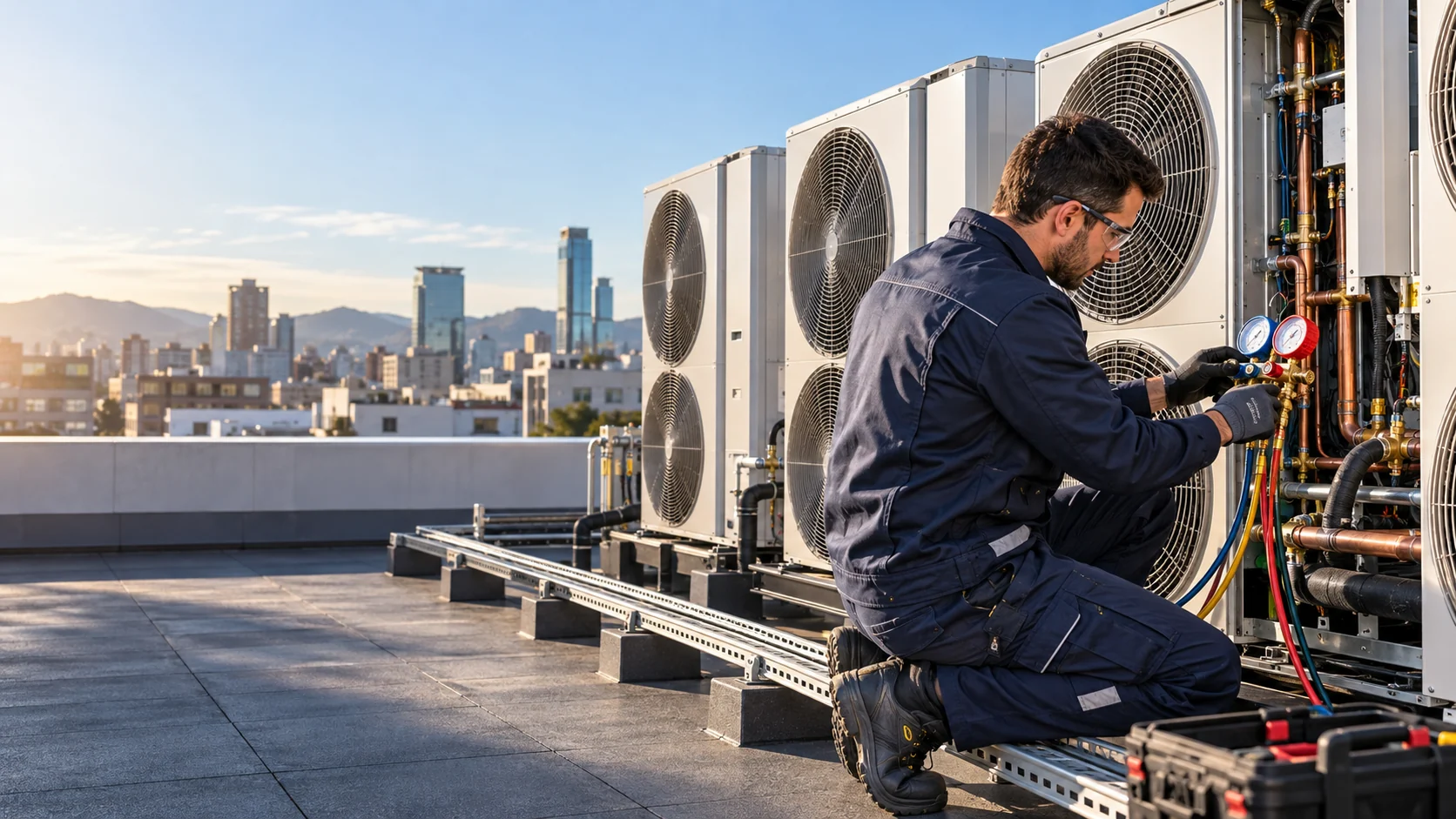 Trabajo profesional con equipos de refrigeración y climatización