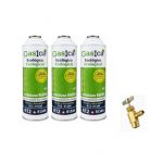Pack Ahorro X3 Gasica D2 226gr + Válvula | Kit Gas Ecológico Refrigerante-Sustituto R134a/R12