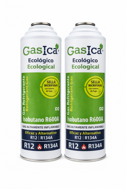 Pack Ahorro X2 Gasica D2 226gr - Sustituto ecológico R134a/R12 - A/A y Split.